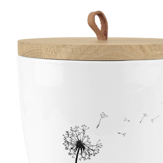 Keramische urn "Blanc met paardenbloem"