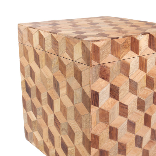 Houten urn "Illusion"