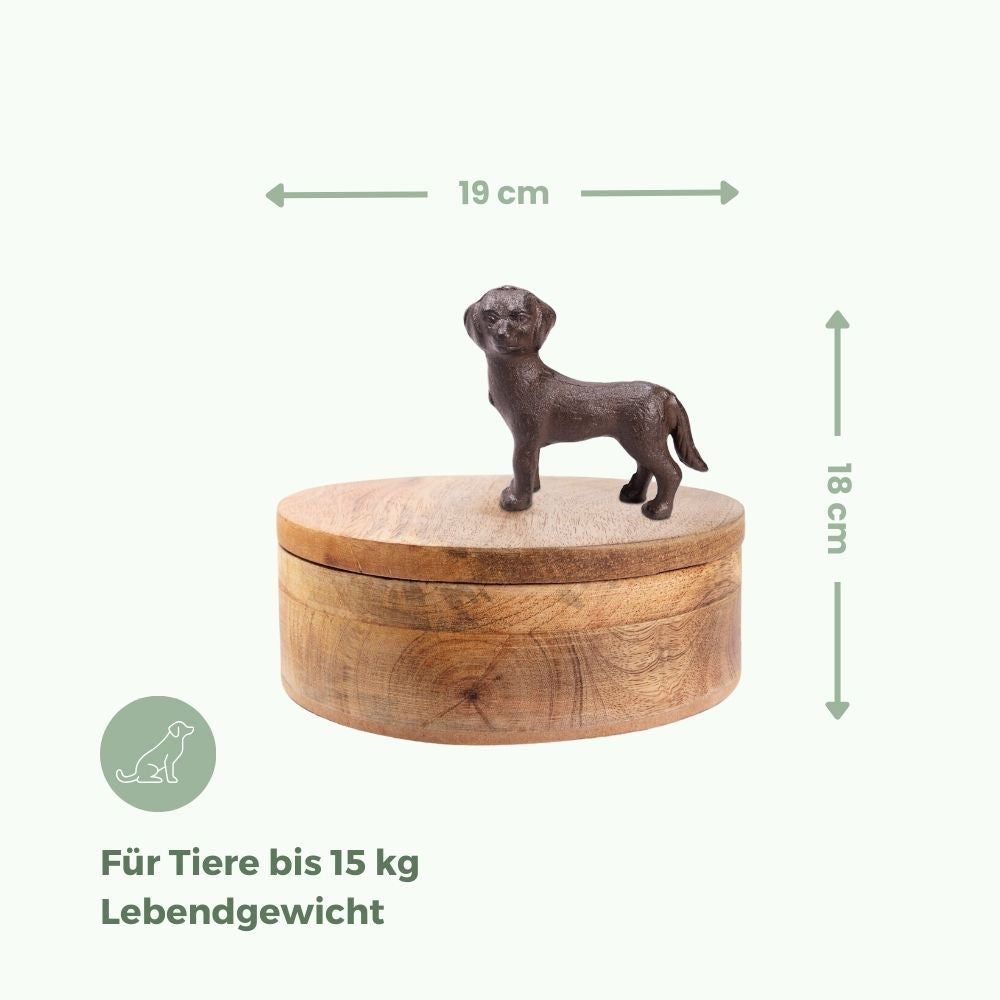 Houten urn