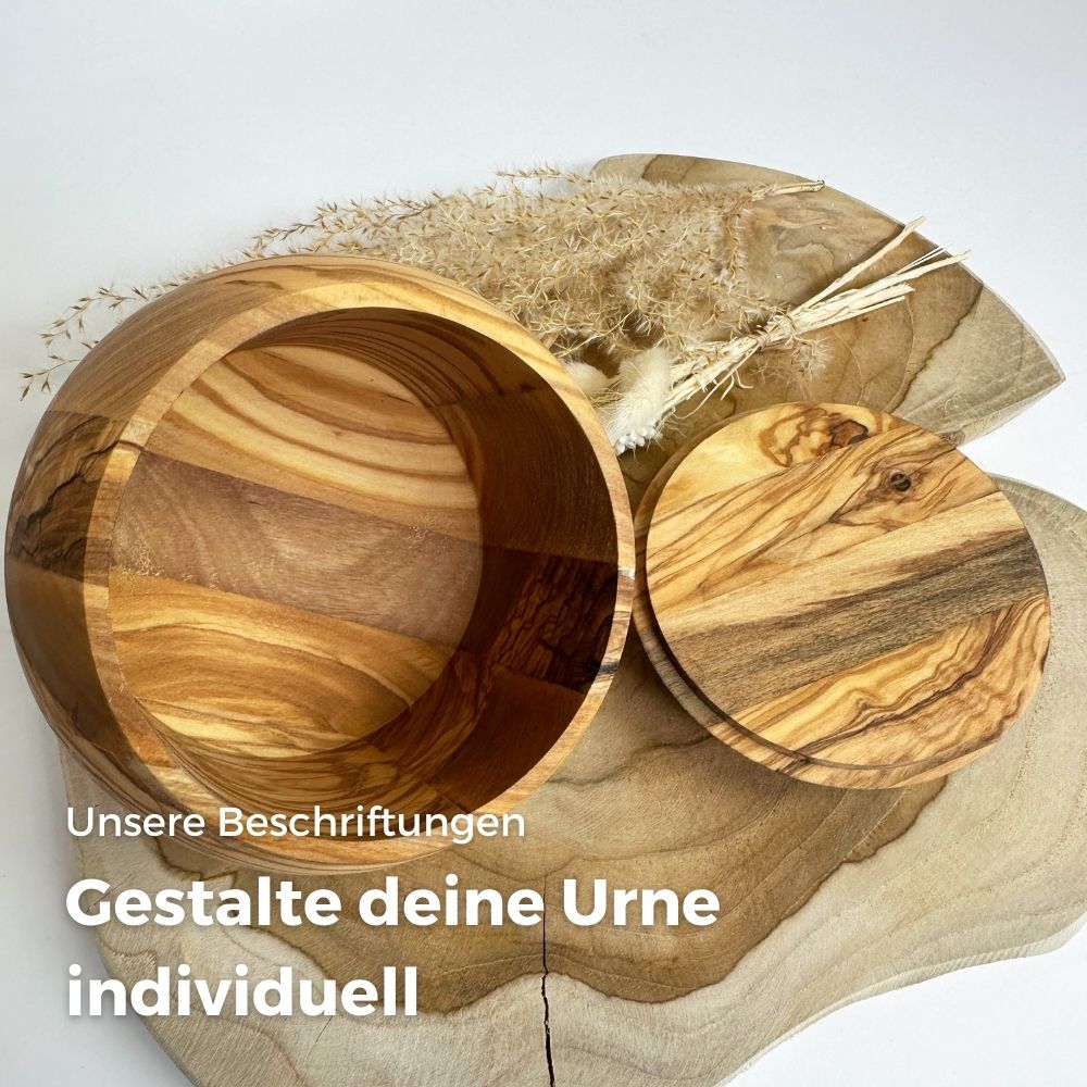 Houten urn
