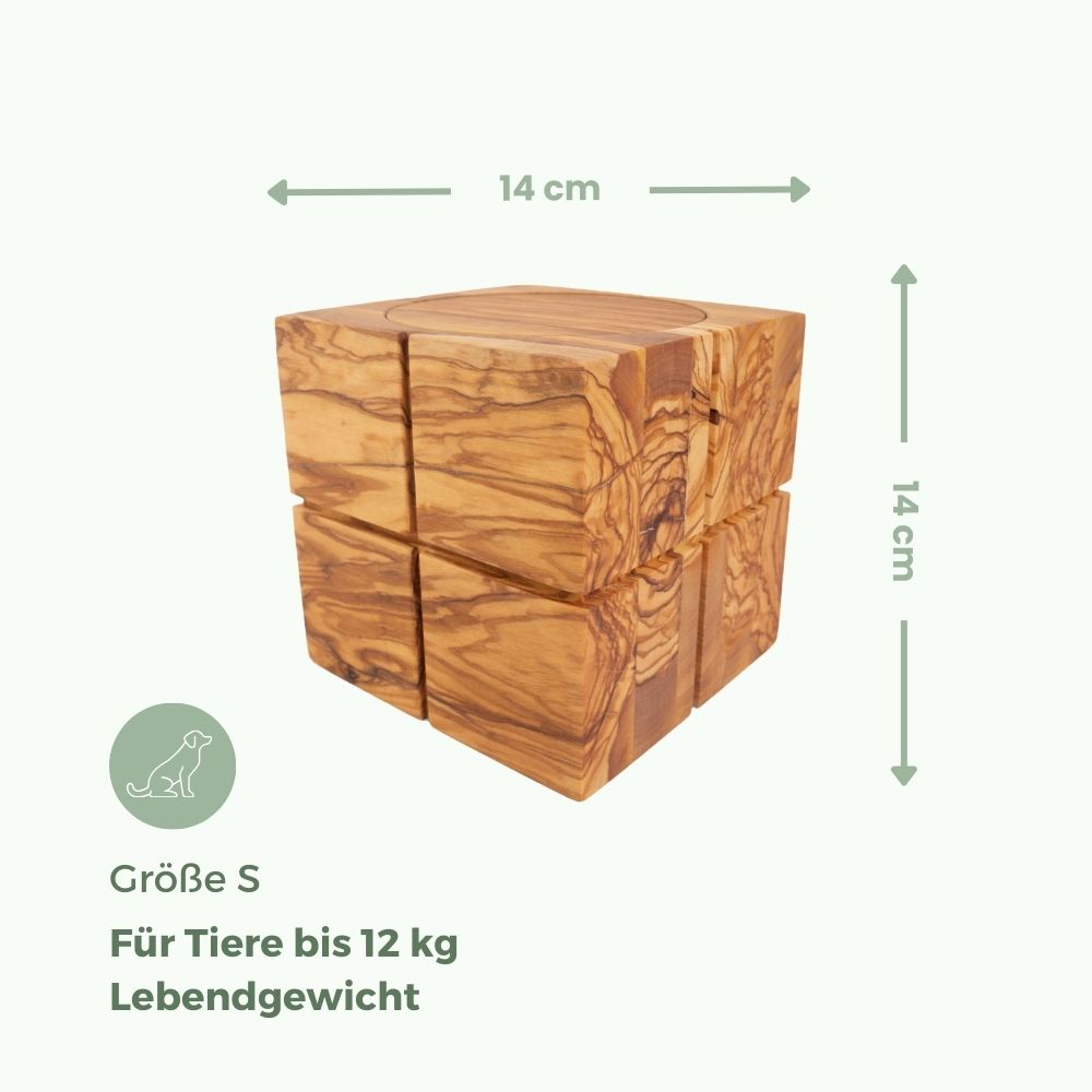 Houten urn