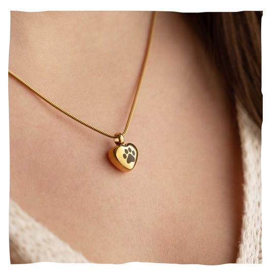 Ashalsketting "Klein gouden hart" - aanpasbaar