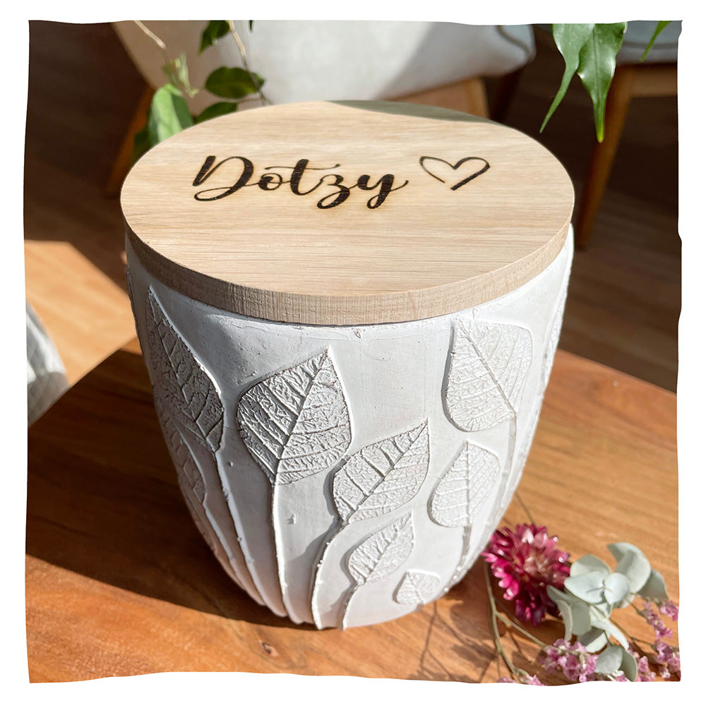 Individuele opschrift in handschrift met hartje