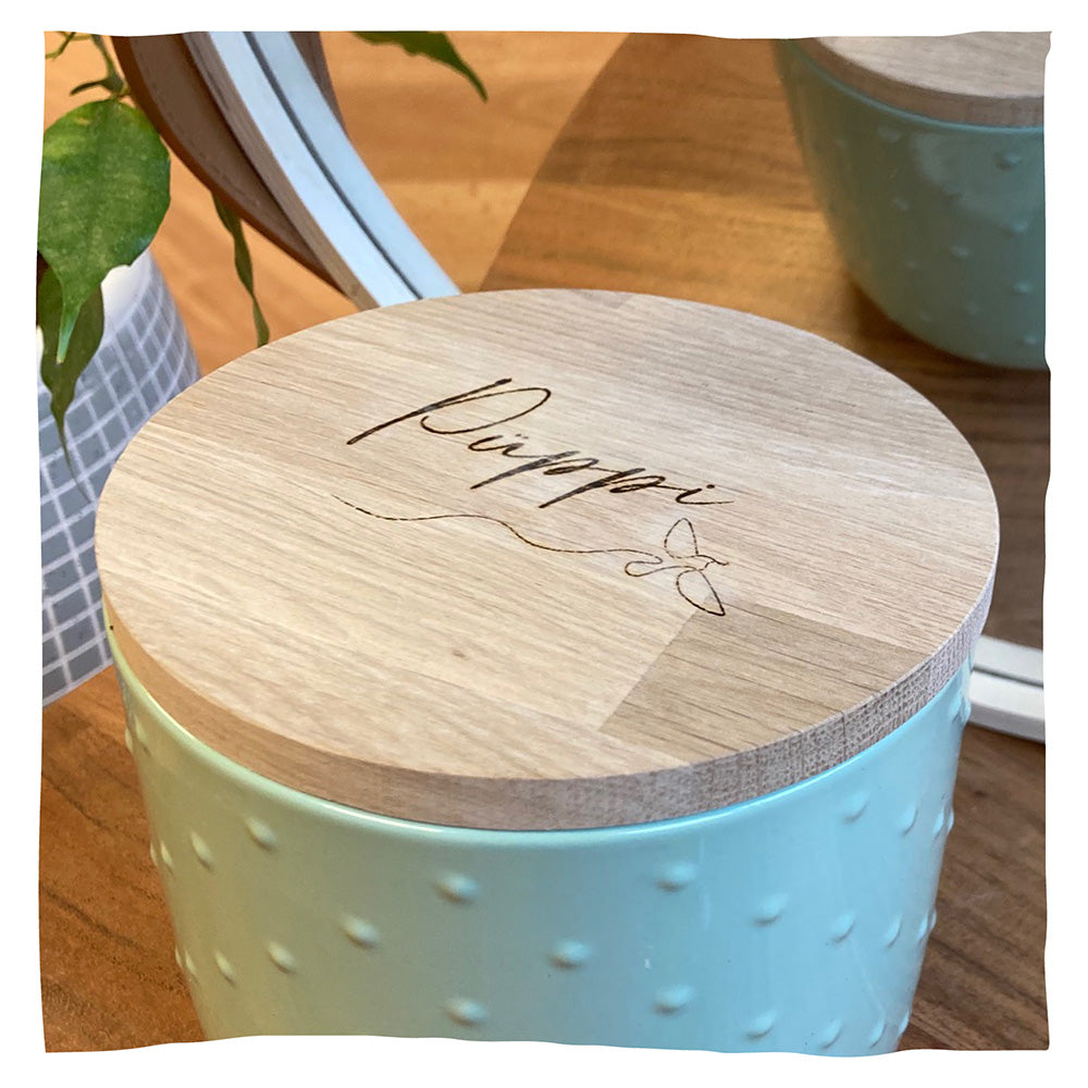 Individuele inscriptie in handschrift met vogeltjes