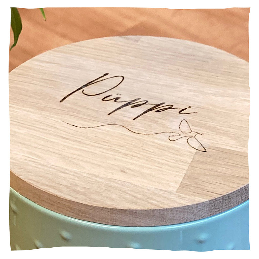 Individuele inscriptie in handschrift met vogeltjes