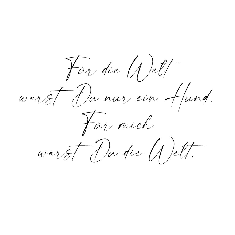 Individuele inscriptie in handschrift met spreuk