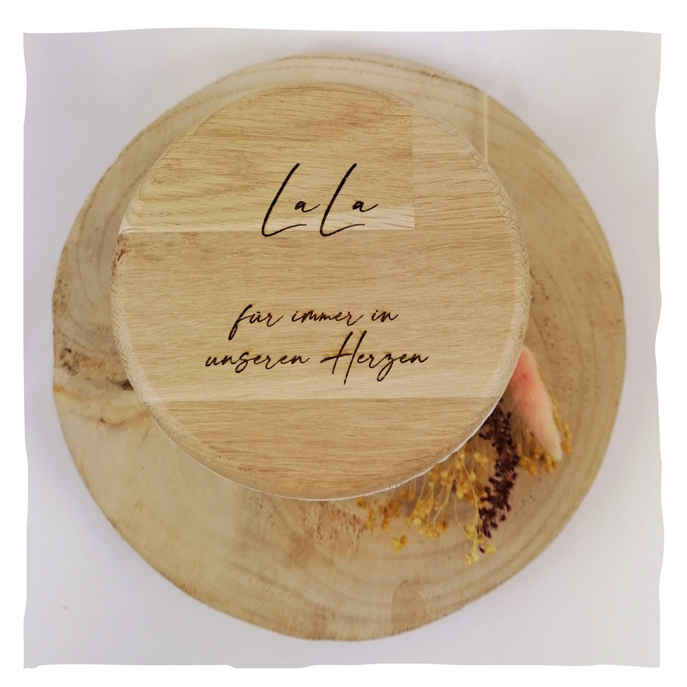 Individuele inscriptie in handschrift met spreuk