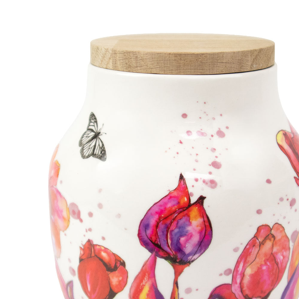 Keramische dierenurn “Flowers”