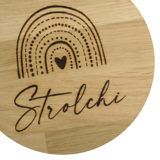 Individuele inscriptie in handschrift met regenboog