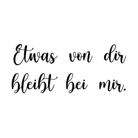 Individuele inscriptie in handschrift - met kattensilhouet en datum