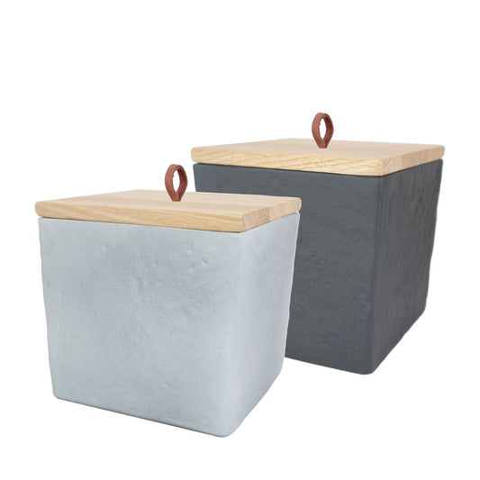 Keramische urn "Curvy Cube"