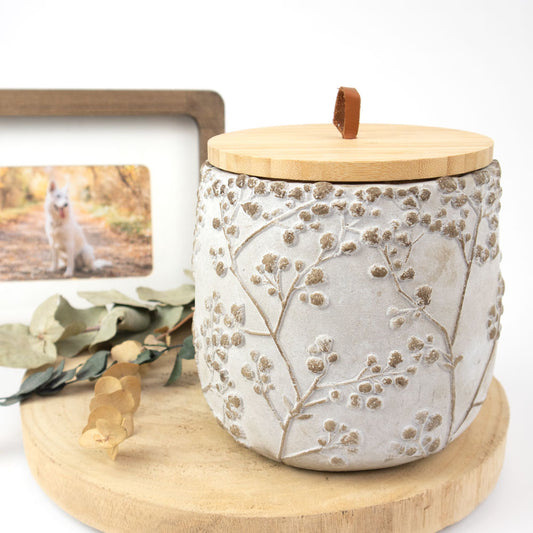 Keramische urn "Natuurbloemen"