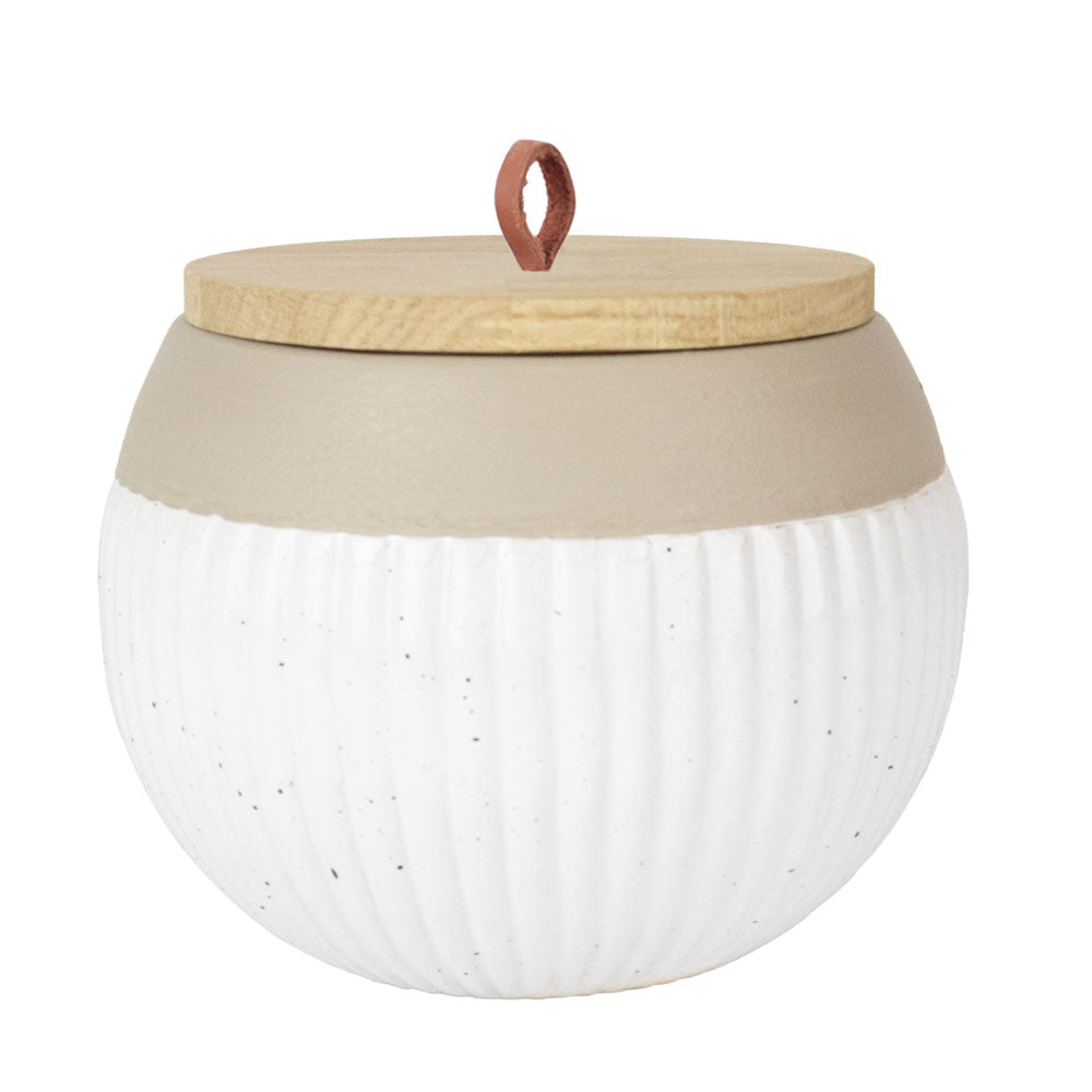 Keramische urn „Skandi“ - Groeven