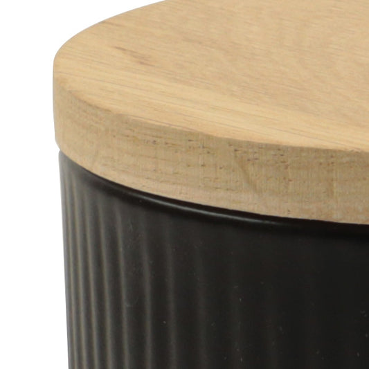 Keramische urn "Stripes" Zwart