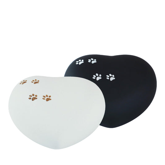 Keramische urn "Velvety Heart met pootjes"