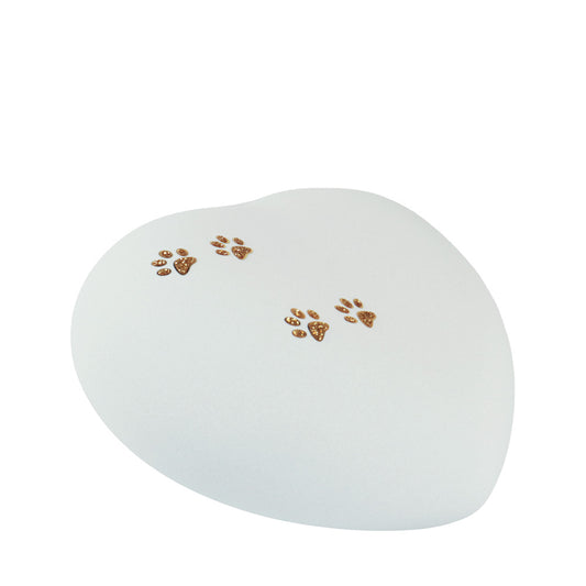 Keramische urn "Velvety Heart met pootjes"