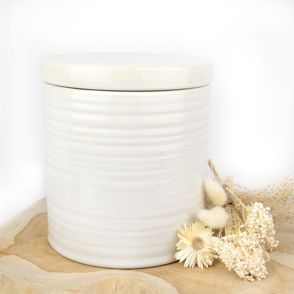 Keramische urn „Silent White