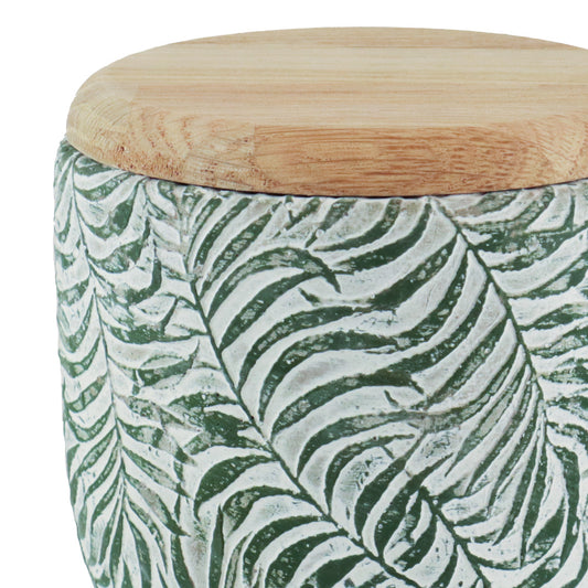 Keramische urn "Tropische bladeren"