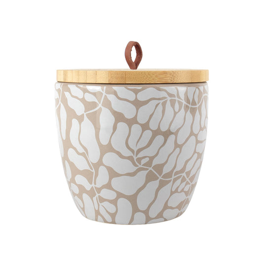 Keramische urn "Wavy Leaves"