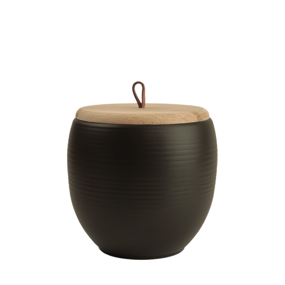 Keramische urn Zwart