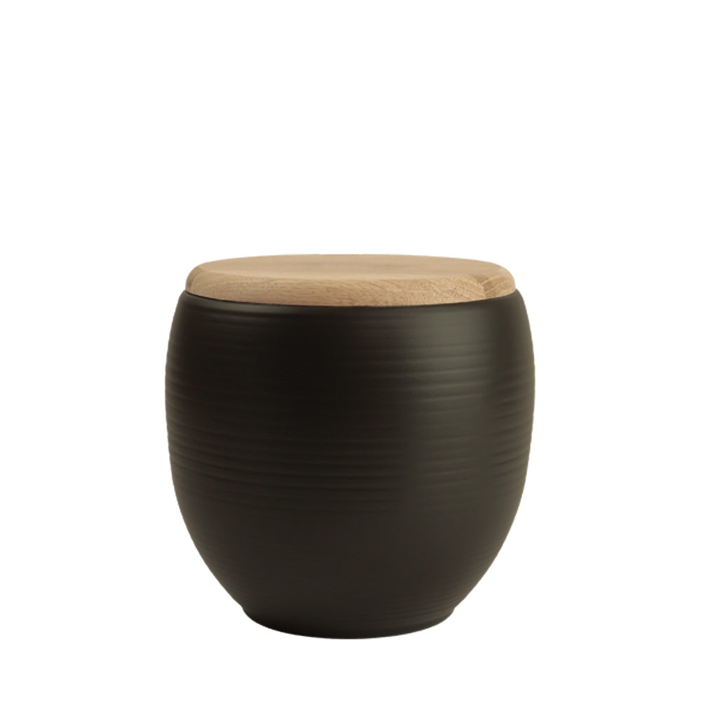 Keramische urn Zwart