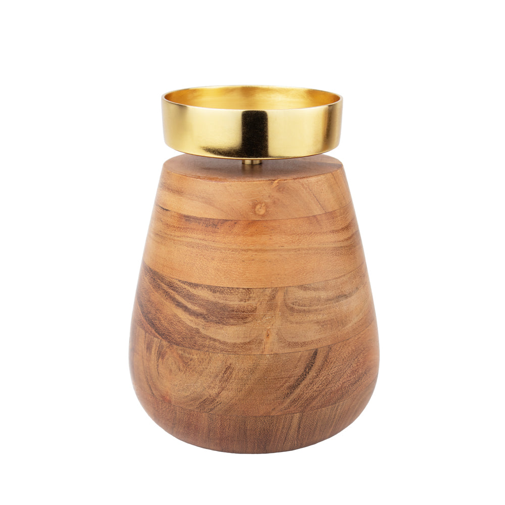 Houten urn “Rays of Light met gedenklicht