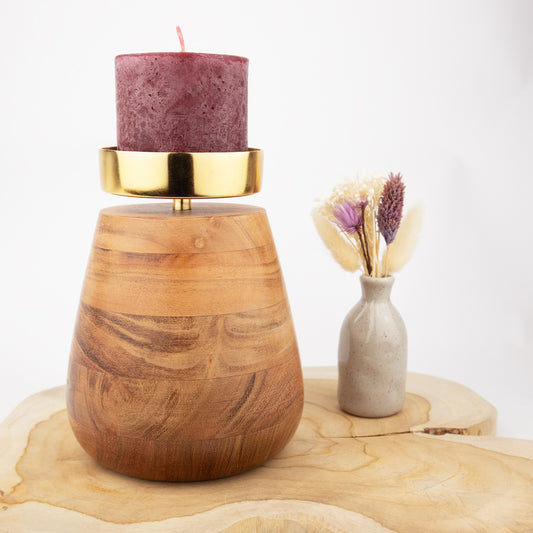 Houten urn “Rays of Light met gedenklicht"