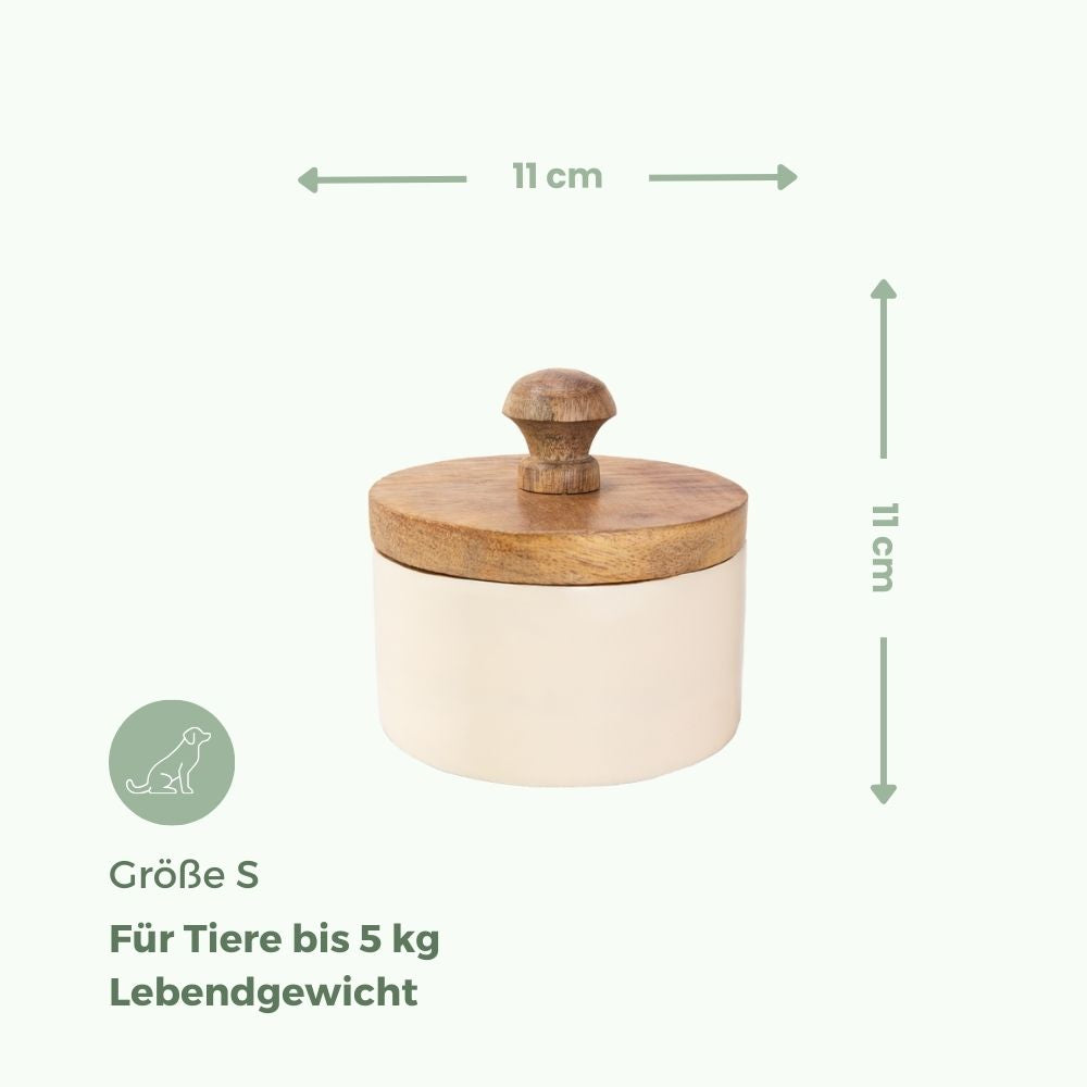 Houten urn