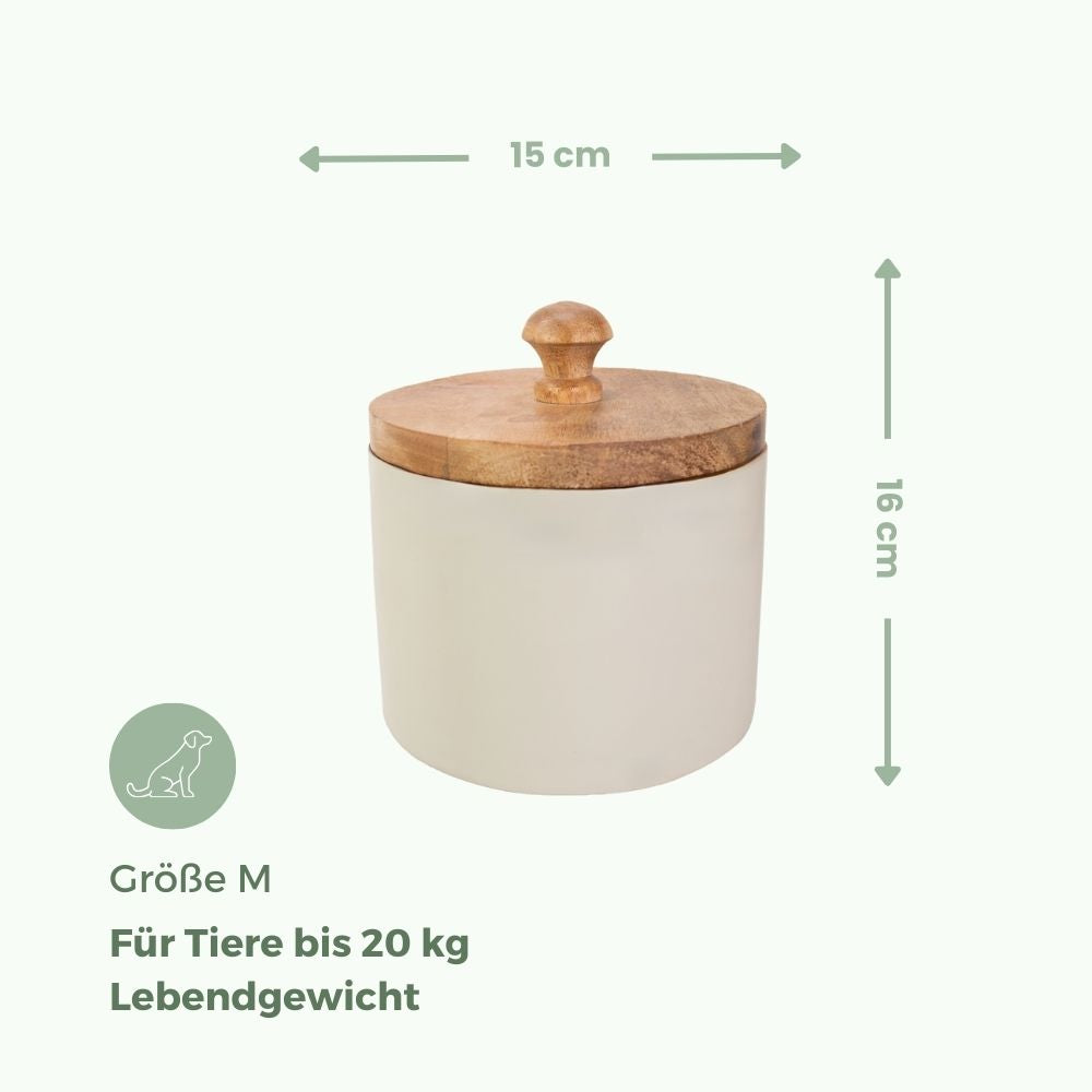 Houten urn