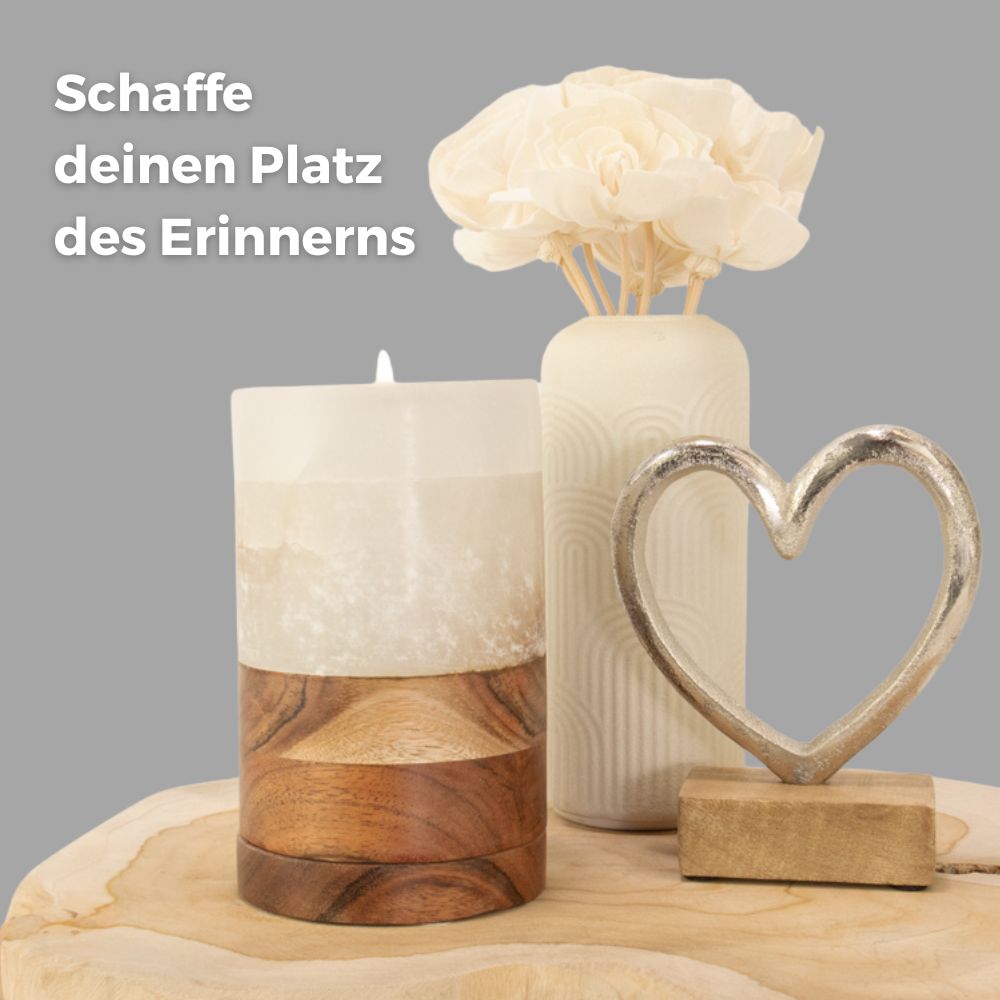 Dieren urn “Candlelight of Memory” - albast en mango