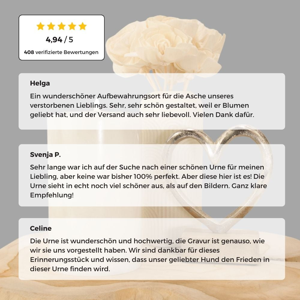 Dieren urn “Candlelight of Memory” - albast