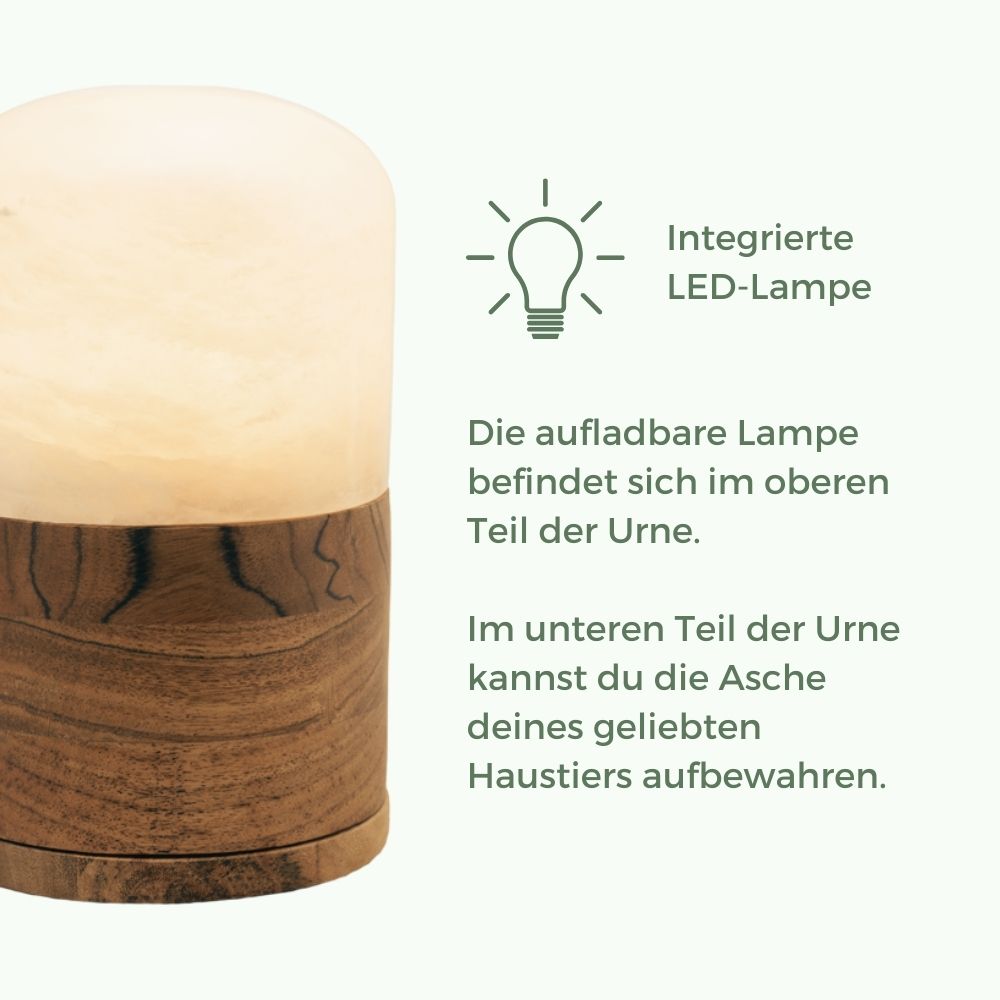 Dieren urn “Light of Memory” - albast en mango