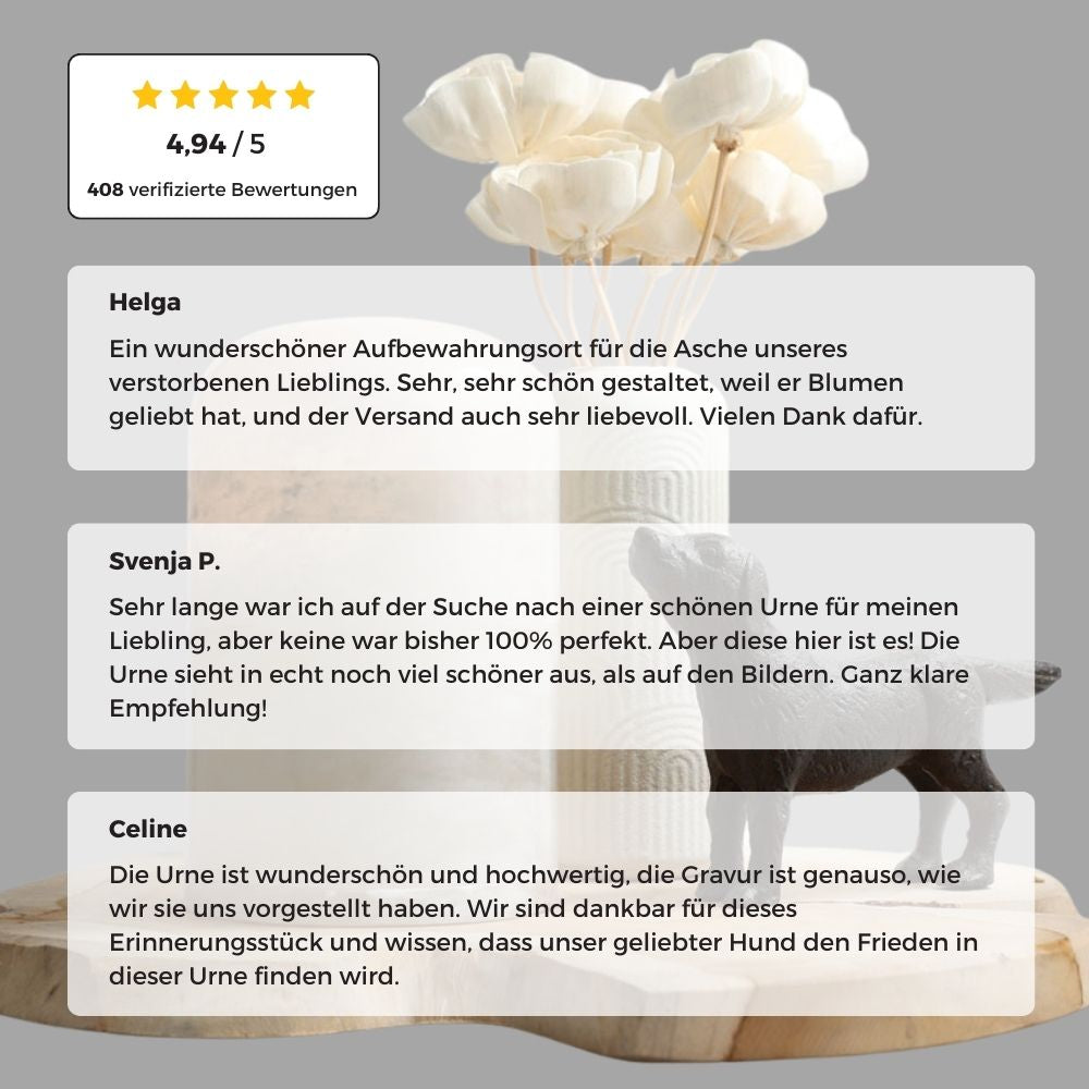 Dieren urn “Light of Memory” - albast