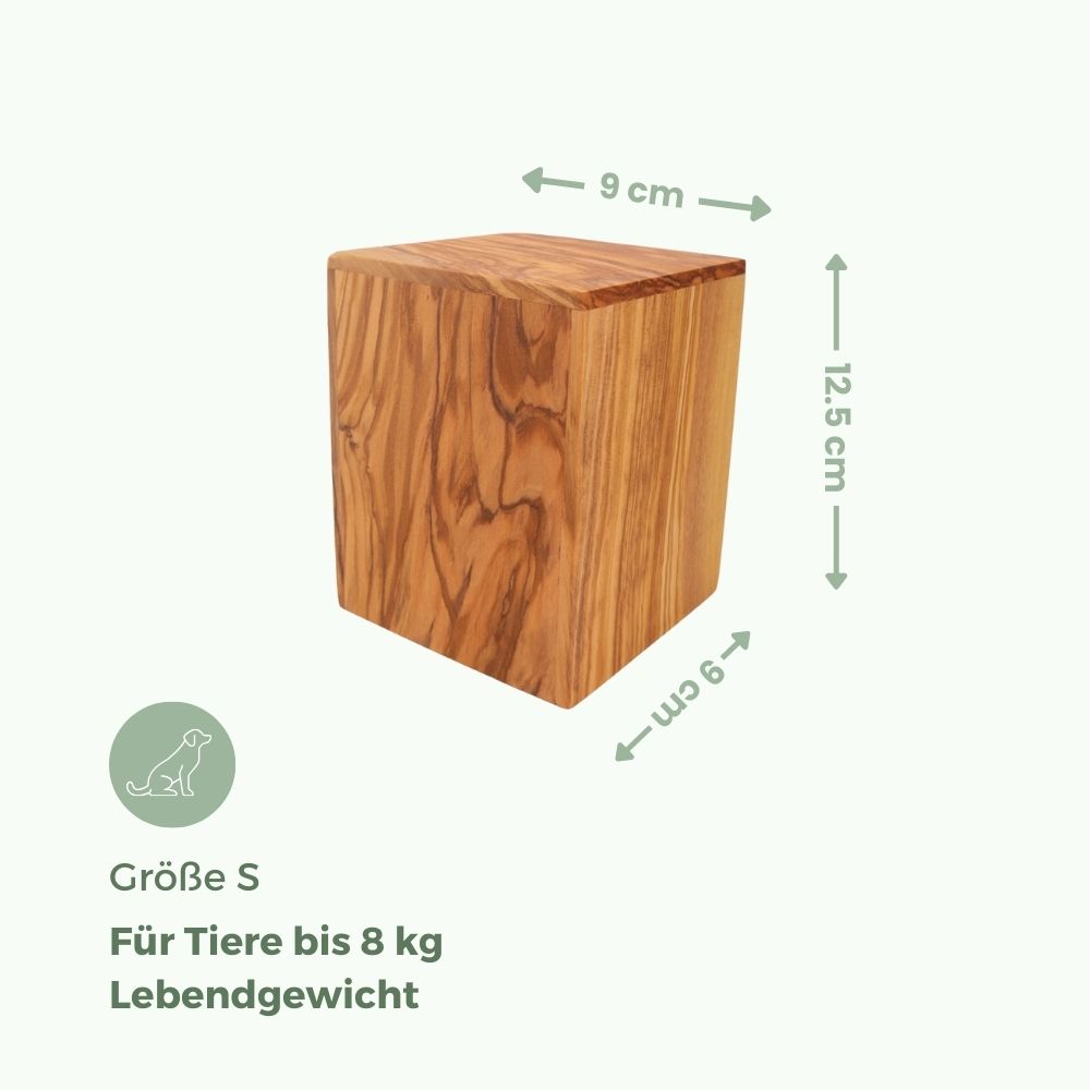 Houten urn