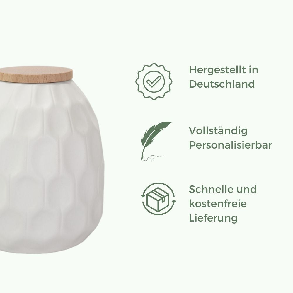 Keramische urn „White Structure“