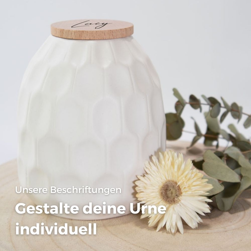 Keramische urn „White Structure“