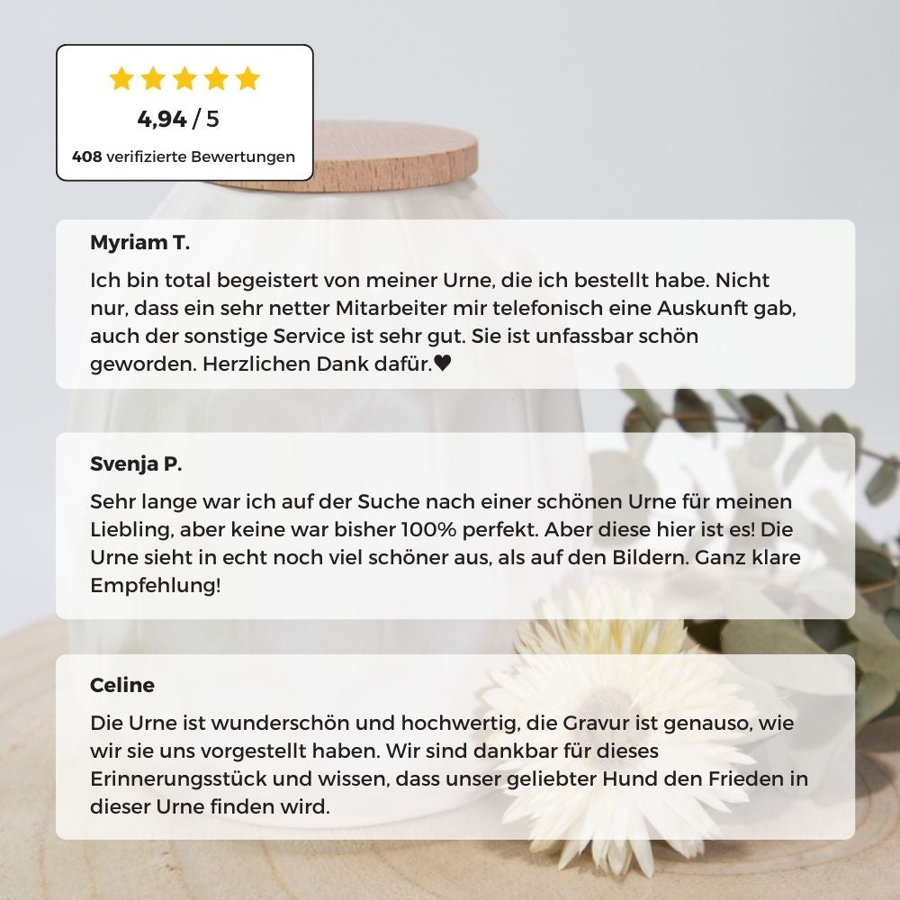 Keramische urn „White Structure“