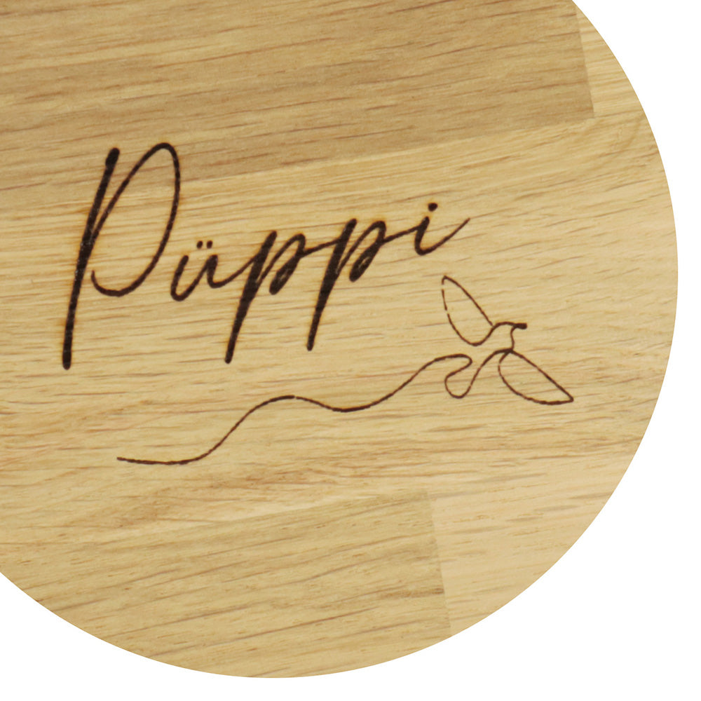 Individuele inscriptie in handschrift met vogeltjes