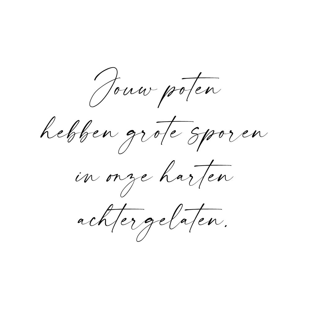 Individuele inscriptie in handschrift met spreuk