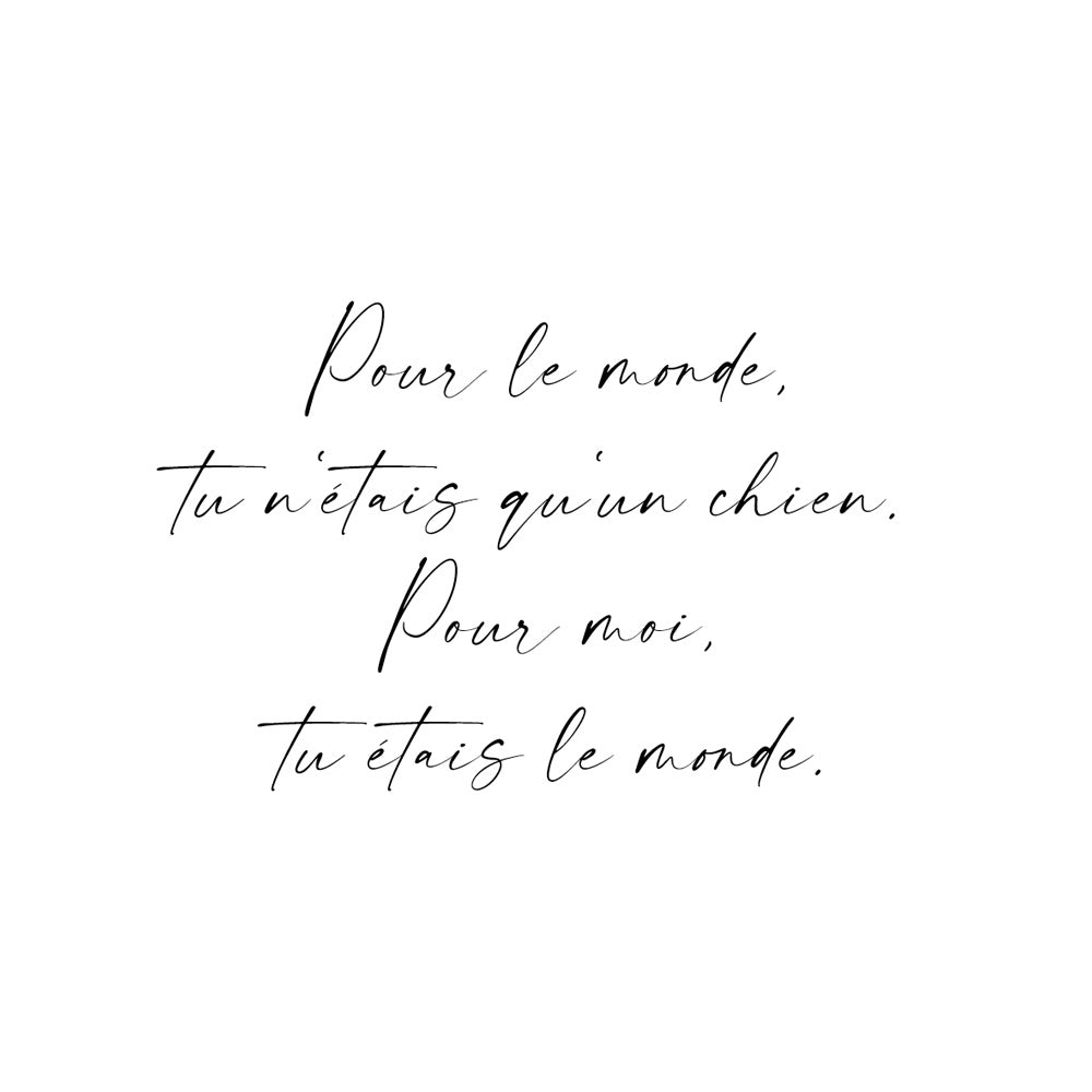 Individuele inscriptie in handschrift met spreuk