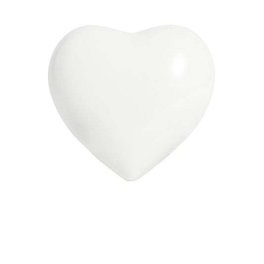 Witte hart handvuller "Heart" met de as van je huisdier