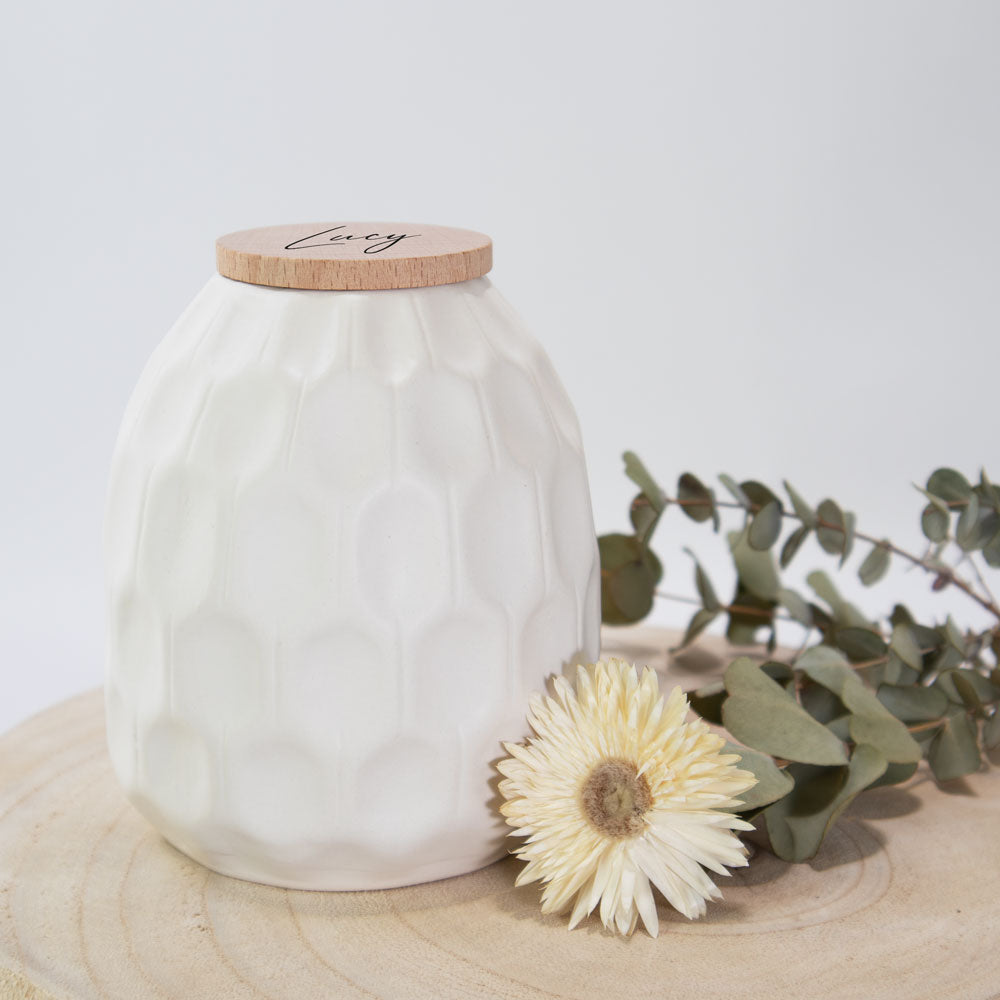 Keramische urn „White Structure“