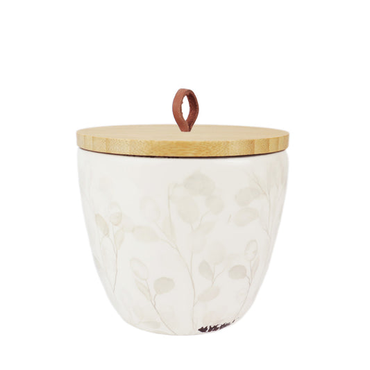 Keramische urn "Fine Leaves"