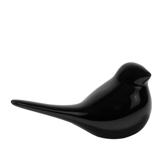 Keramische urn "Zwart vogeltje"