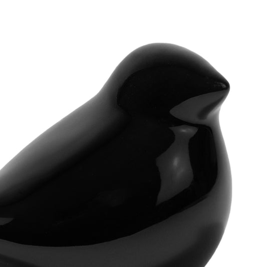 Keramische urn "Zwart vogeltje"