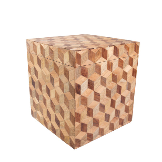 Houten urn "Illusion"