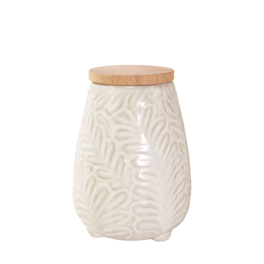 Keramische urn "Glossy Leaves"