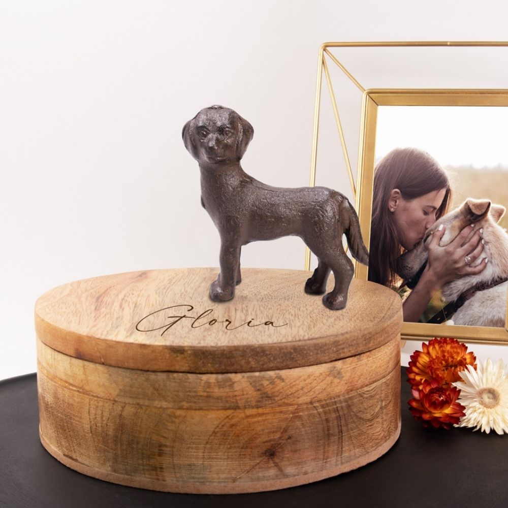 Houten urn 