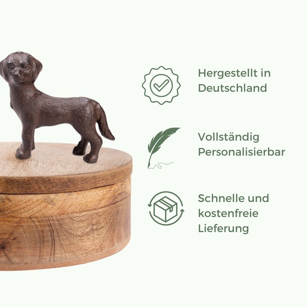Houten urn 