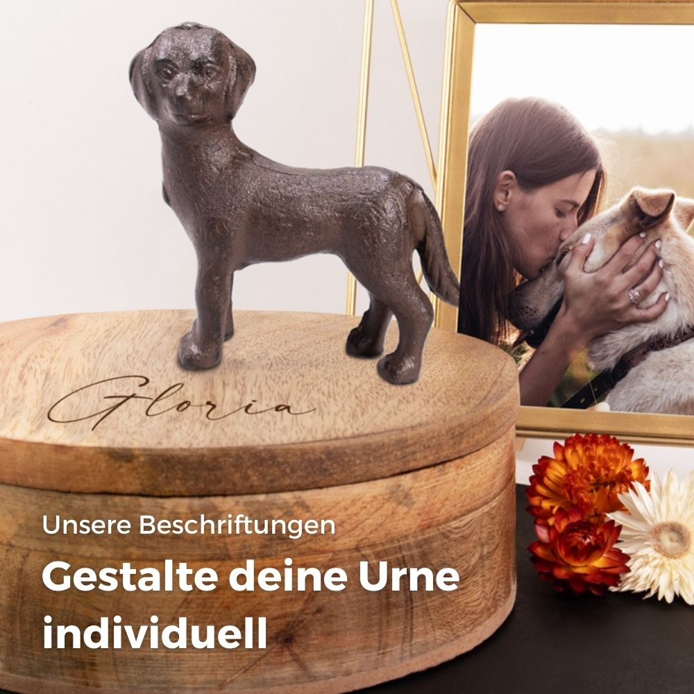 Houten urn 